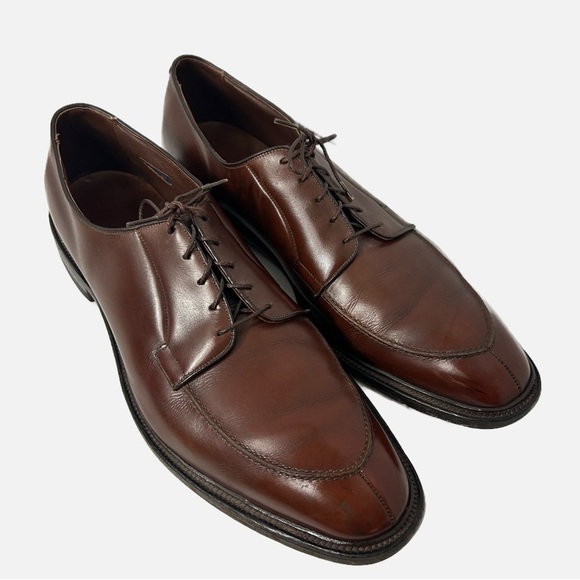 Allen Edmonds Men’s Leather Split Toe Oxford Brentwood Dress Shoe 15A Brown - Picture 1 of 9